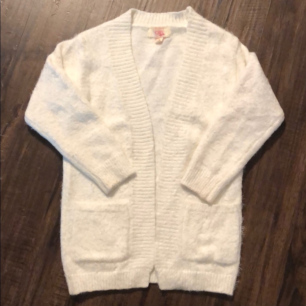 Off white fuzzy cardigan